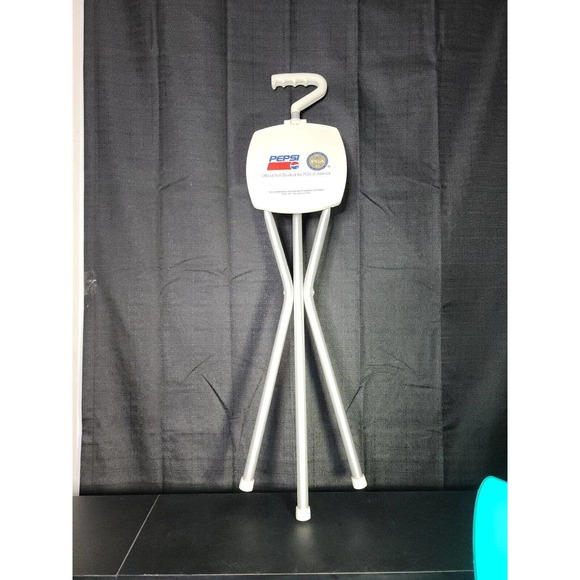 Pepsi Other - Portable Sports Seat PEPSI PGA Golf 3 Leg FOLDING SEAT/ WALKING CANE Rare Chair
